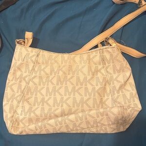 Michael Kors Monogram Tan Shoulder Bag